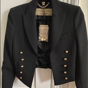 Stunning Burberry Black Jacket, Sz 4 NWT.